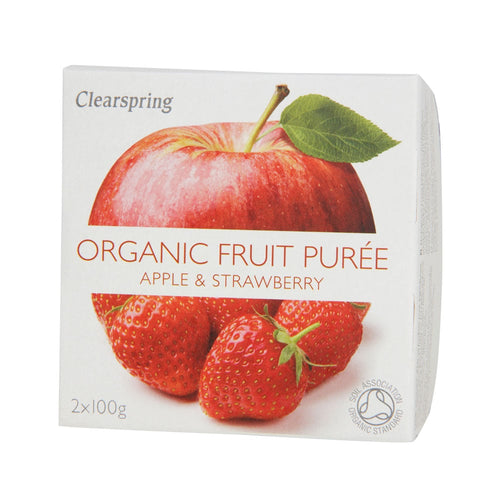 Clearspring Organic Fruit Puree Apple &amp; Strawberry