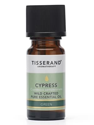 bottle of Tisserand Wild Crafted Cypress Pure Essential Oil