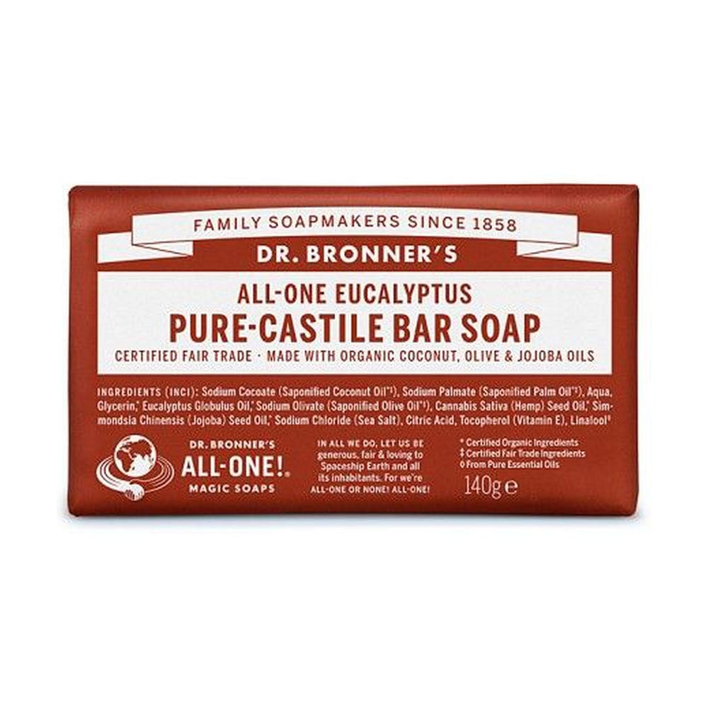 bar of Dr. Bronner Eucalyptus Pure Castile Soap