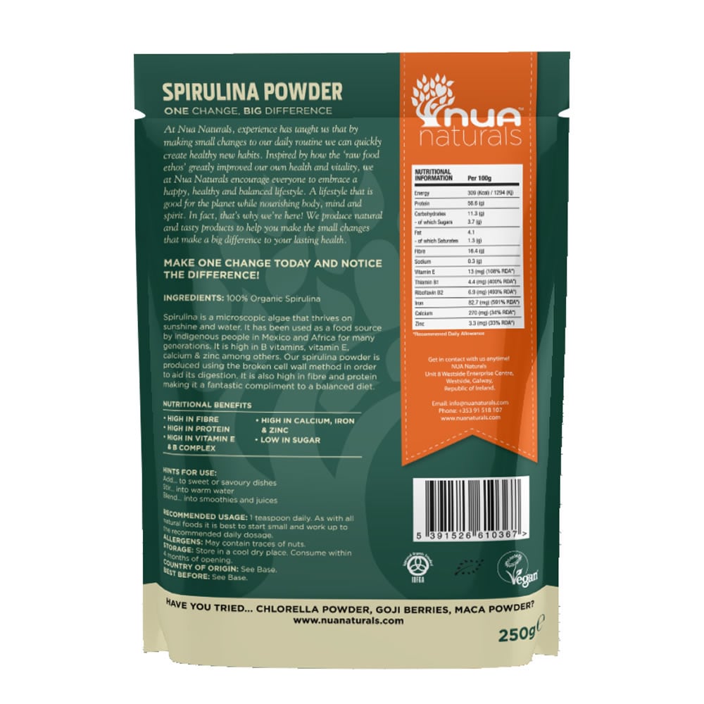 Nua Naturals Organic Spirulina Powder