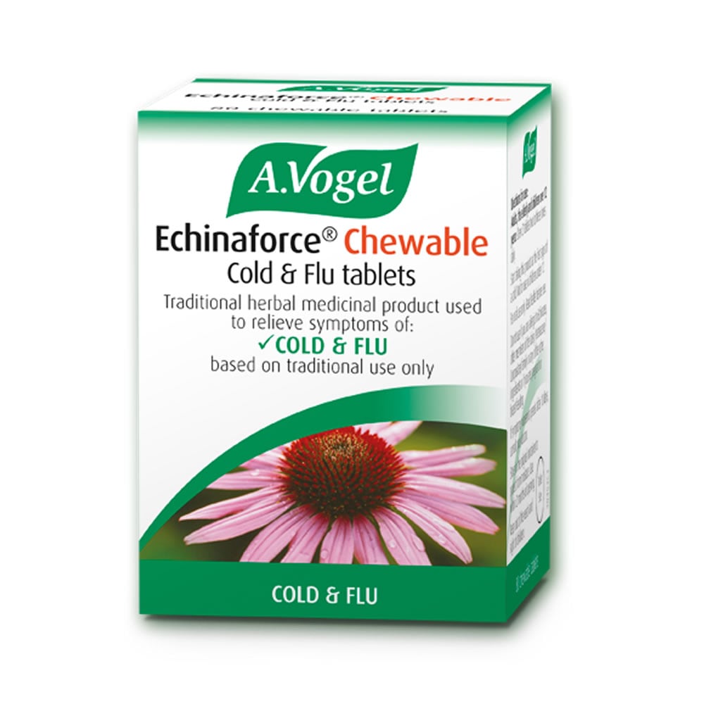 Box of A. Vogel Echinaforce Chewable Cold &amp; Flu Tablets