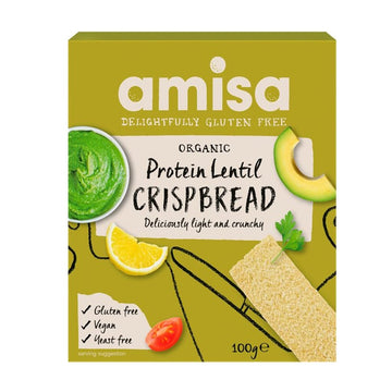 Amisa Organic Gluten Free Protein Lentil Crispbread