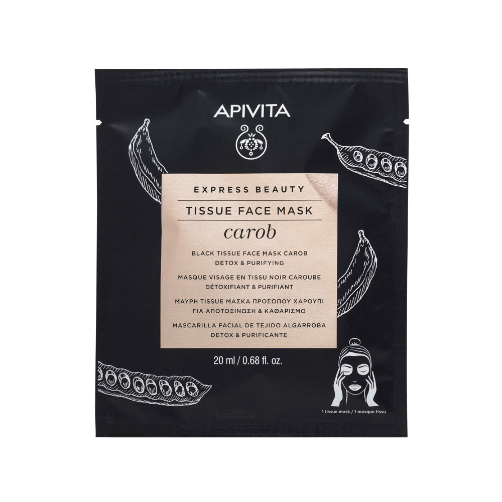 Apivita Carob Detox &amp; Purifying Black Tissue Face Mask