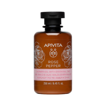 bottle of Apivita Rose Pepper Shower Gel