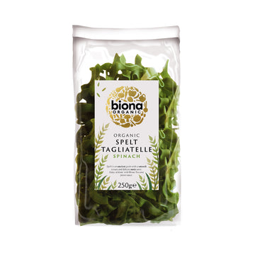 pack of Biona Organic Spelt Spinach Tagliatelle