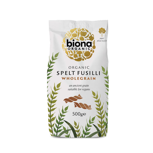 pack of Biona Organic Wholegrain Spelt Fusilli Pasta