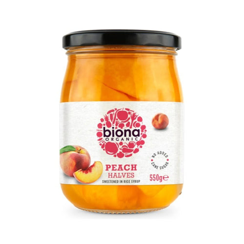 Biona Organic Peach Halves In Rice Syrup