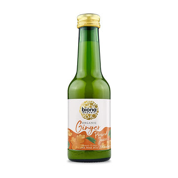 bottle of Biona Organic Pressed Ginger Juice