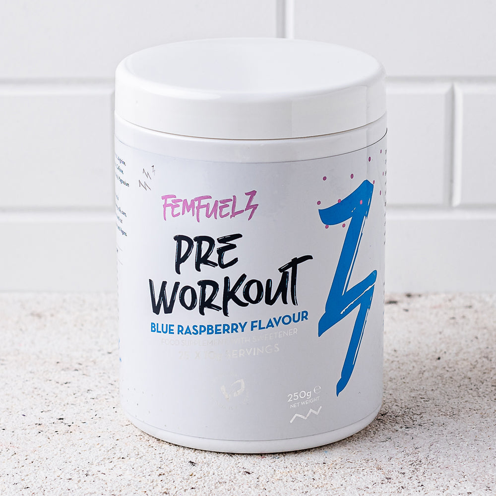 Hemohock Raspberry Pre Workout FemFuelz Pre-Workout Blue Raspberry | Evergreen Healthfoods