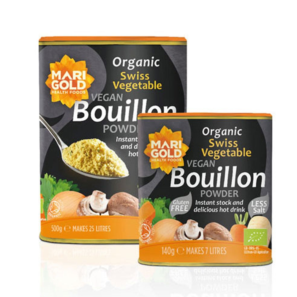 Marigold Organic and Less Salt Swiss Vegetable Vegan Bouillon Powder