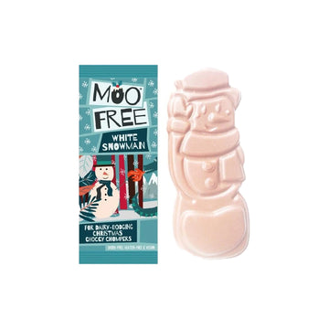 Moo Free Vegan White Chocolate Snowman Bar