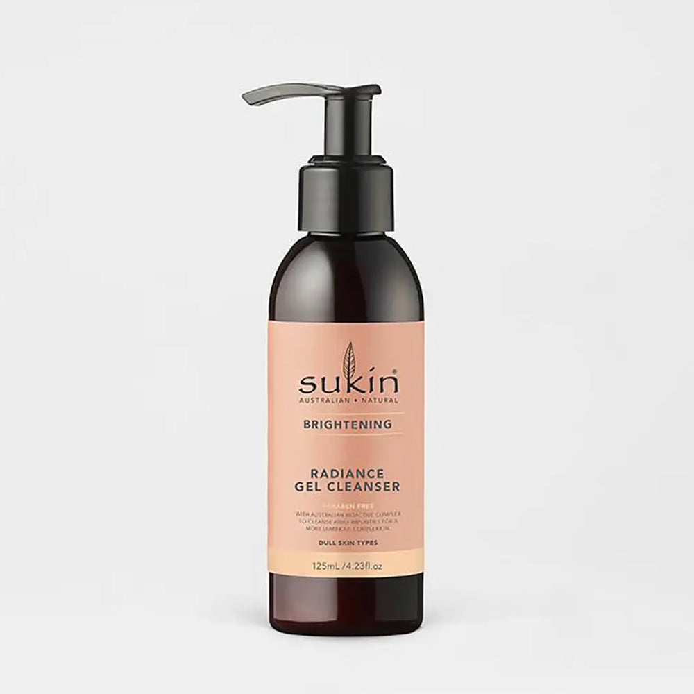 bottle of Sukin Brightening Radiance Gel Cleanser