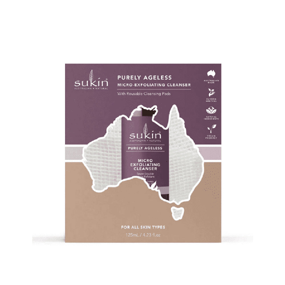 Sukin Purely Ageless Cleanser with Pads Gift Set