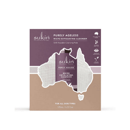 Sukin Purely Ageless Cleanser with Pads Gift Set