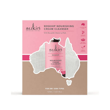Sukin Rosehip Cream Cleanser with Pads Gift Set