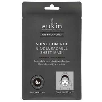 Sukin Oil Balancing Shine Control Biodegradable Sheet Mask
