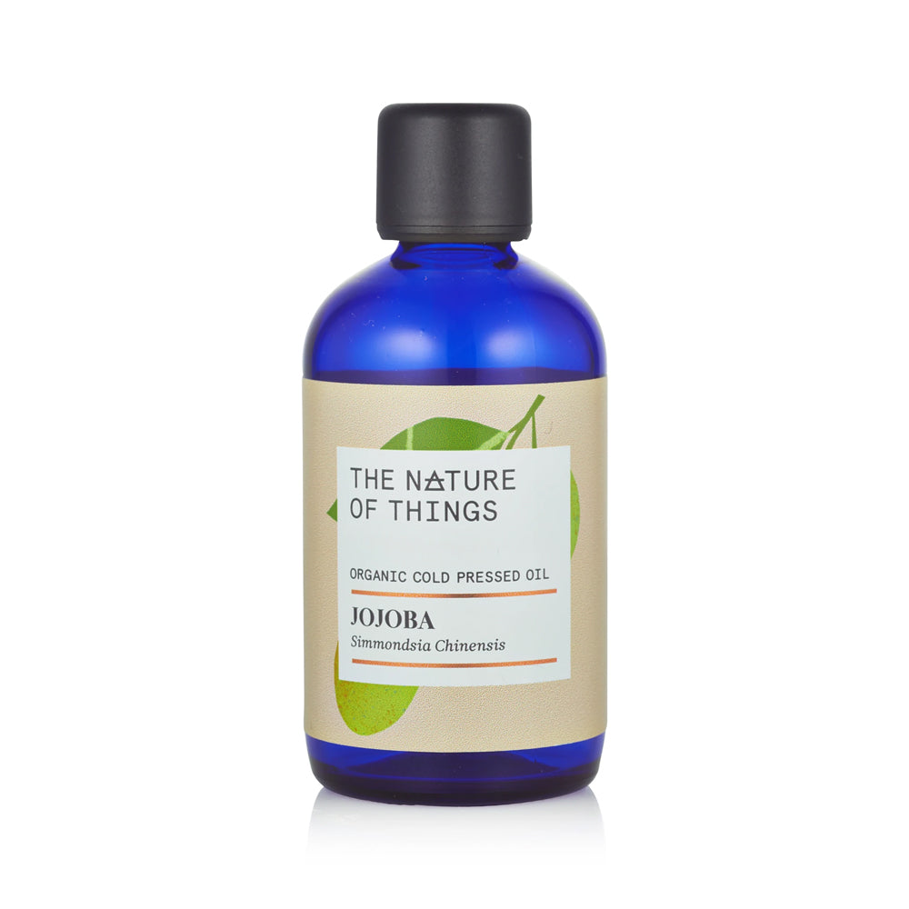 bottle of The Nature Of Things Organic Jojoba Oil 