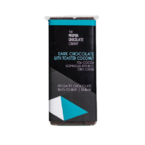 The Proper Chocolate Company  Dominican Republic 70% Dark with Toasted Coconut