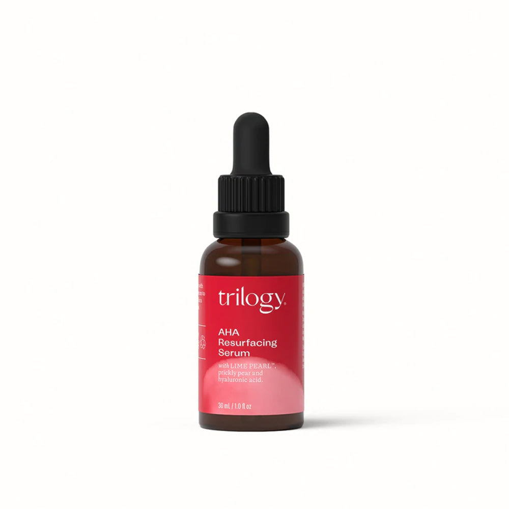 bottle of Trilogy Skincare AHA Resurfacing Serum