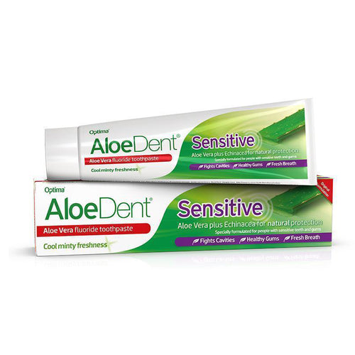 tube of Aloe Dent Sensitive Fluoride Toothpaste