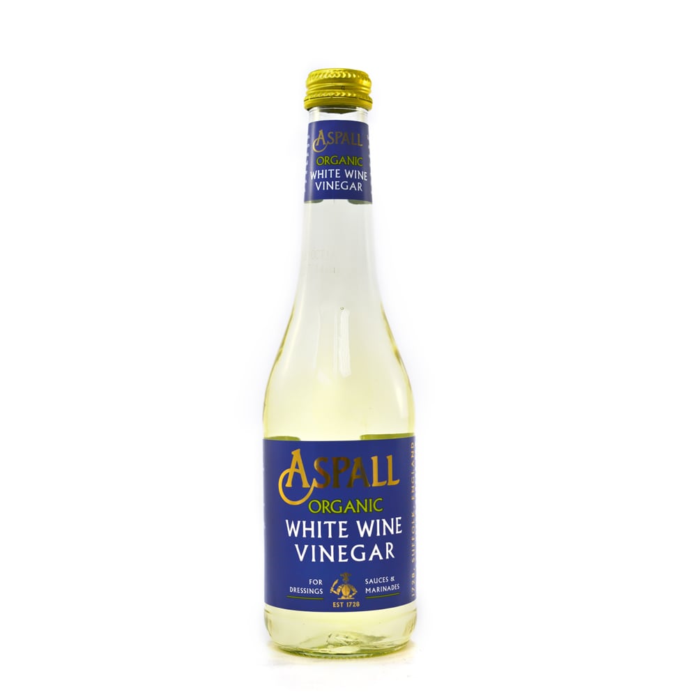 bottle of Aspall Organic White Wine Vinegar