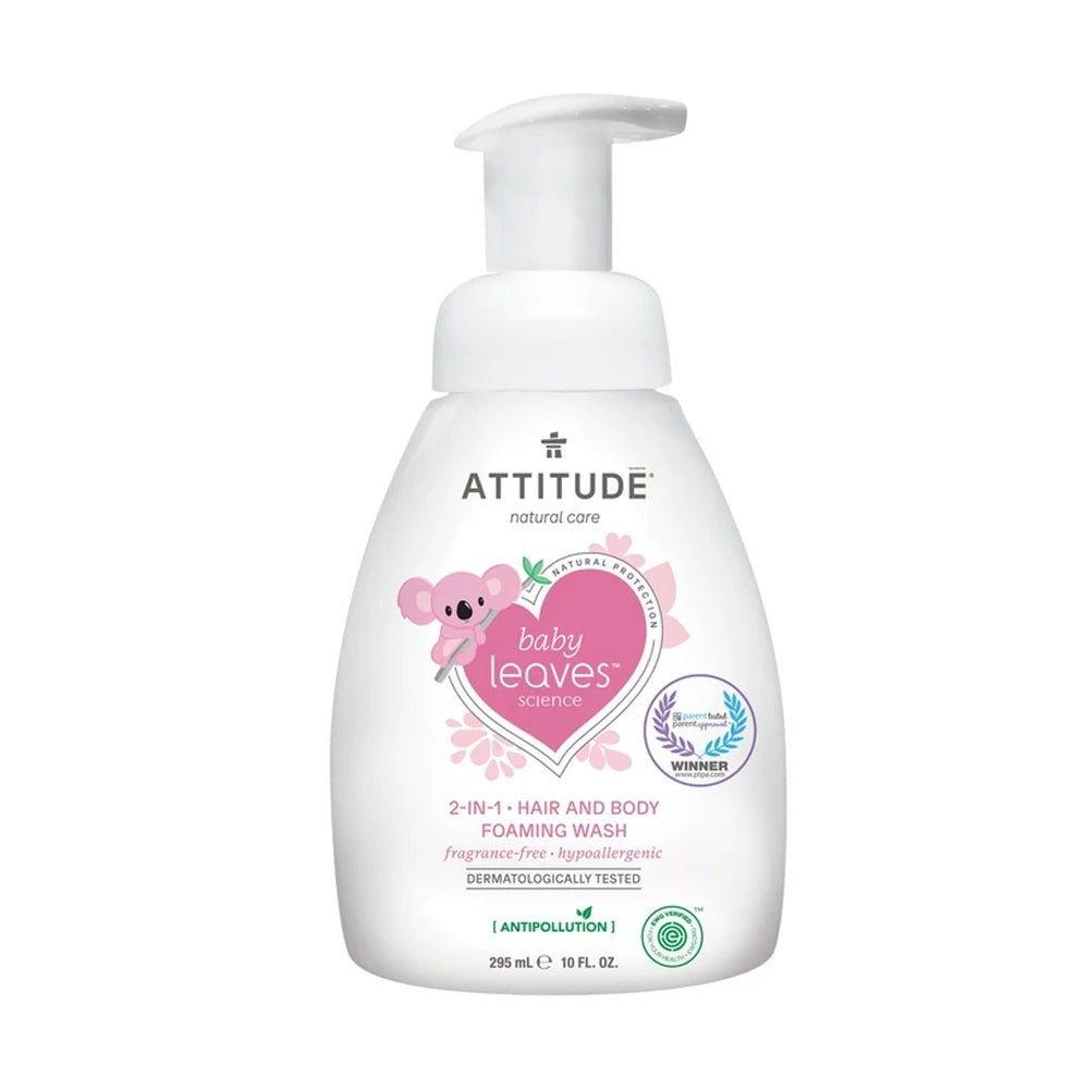 Attitude Baby Leaves Hair &amp; Body Foaming Wash - Fragrance Free