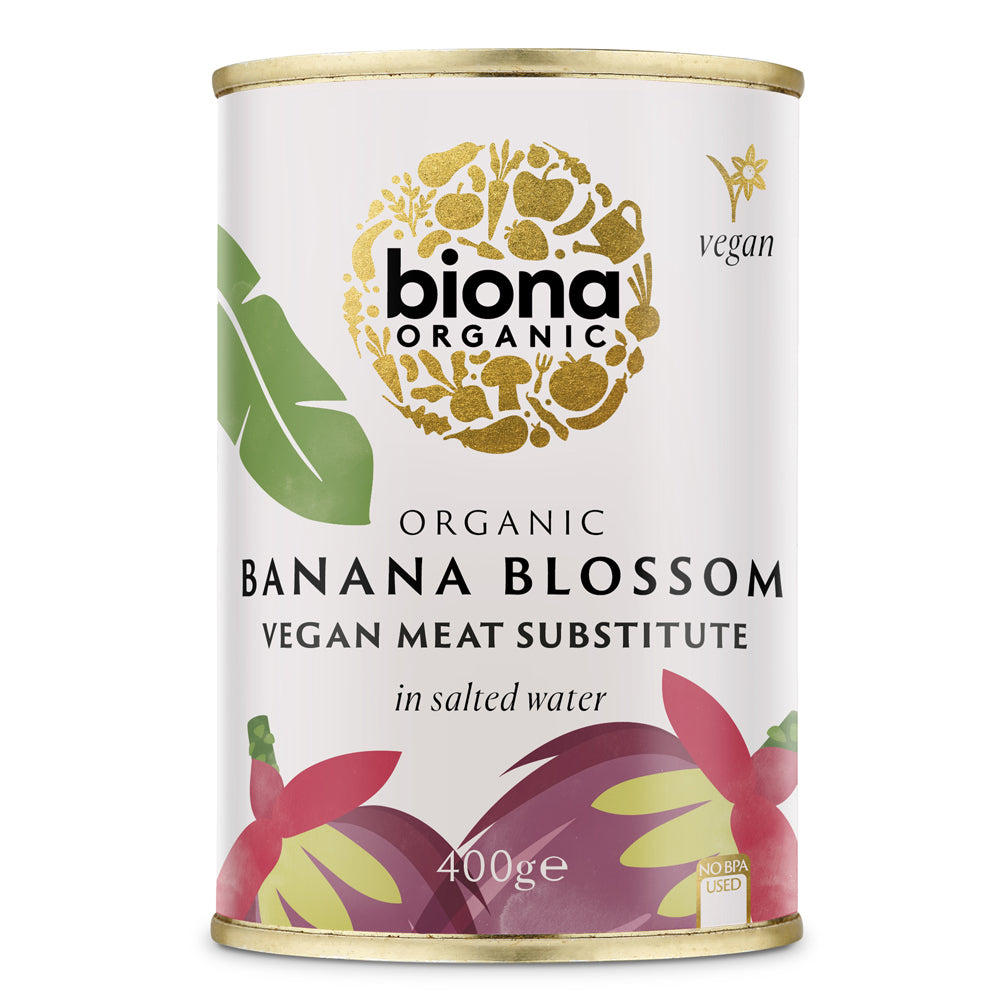 can of Biona Organic Banana Blossom