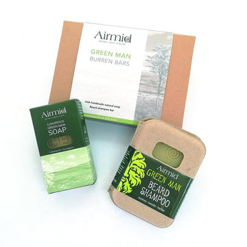 Airmid Green Man Beard Shampoo &amp; Soap - Burren Bars Gift Set