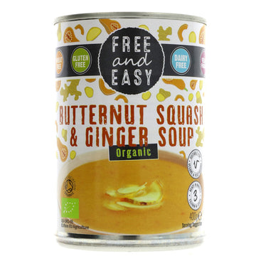 Free &amp; Easy Butternut Squash &amp; Ginger Soup