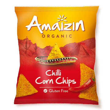 bag of Amaizin Organic Chilli Corn Chips