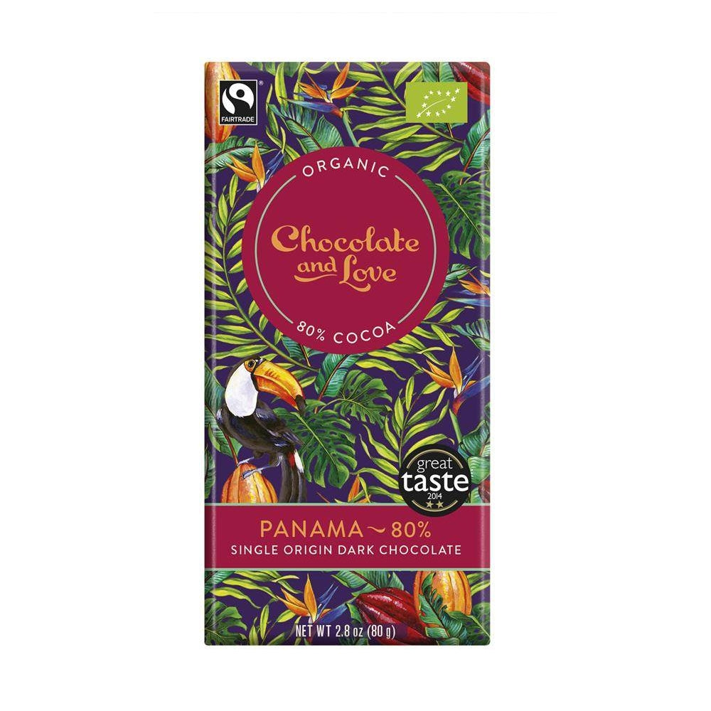 Chocolate &amp; Love Panama 80% Single Origin Dark Chocolate