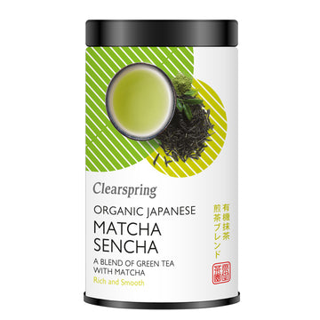 Tin of Clearspring Organic Japanese Matcha Senca 85g