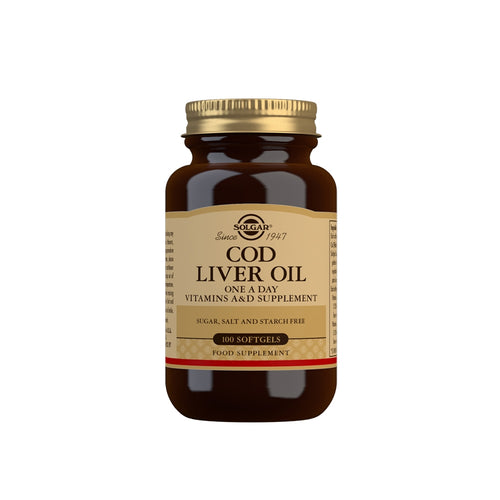 bottle of Solgar Cod Liver Oil