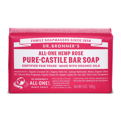 Dr. Bronner Rose Pure Castile Soap bar