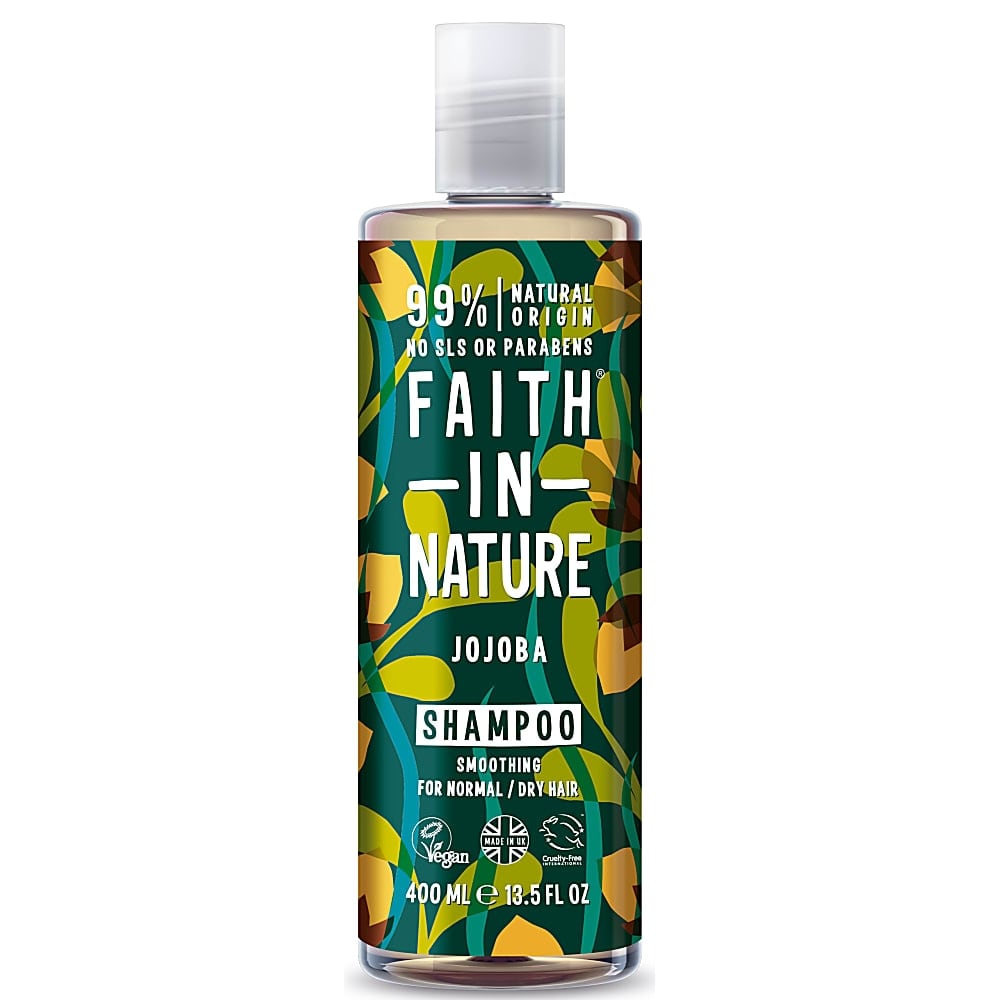 bottle of Faith In Nature Jojoba Shampoo