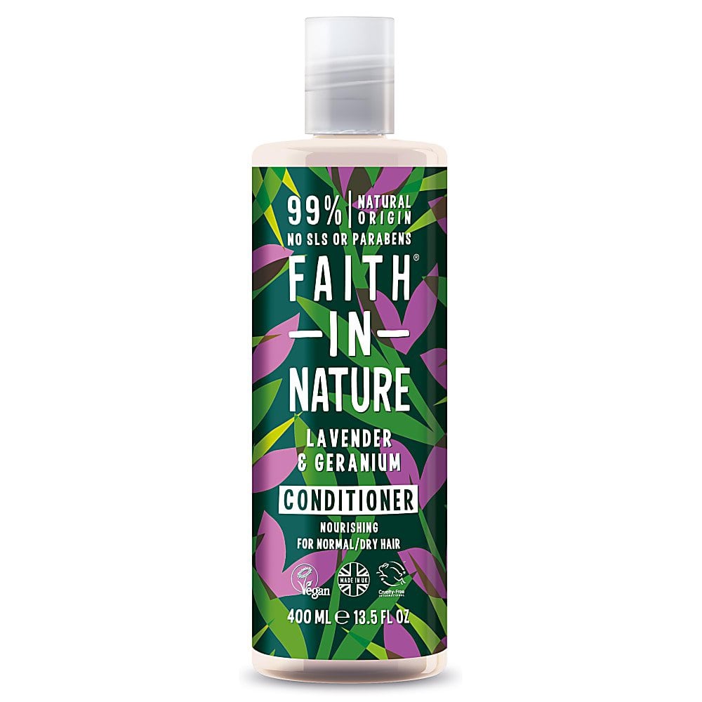 bottle of Faith In Nature Lavender &amp; Geranium Conditioner