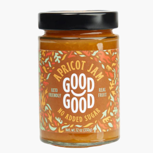 jar of Good Good Keto-Friendly Apricot Jam