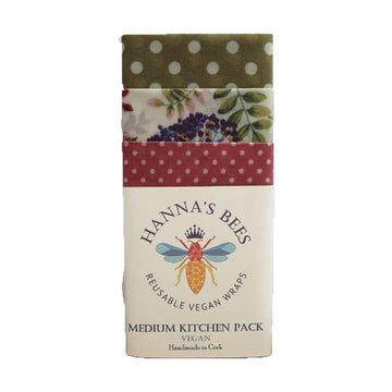 Hanna’s Bees Vegan Wraps Medium Kitchen 3 Pack