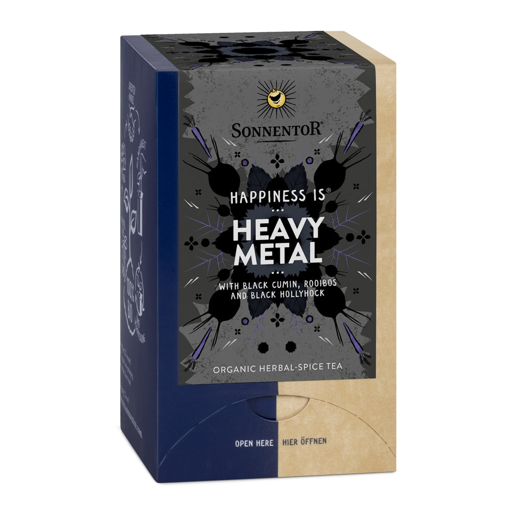 Sonnentor Organic Happiness Is Heavy Metal Herbal Tea - Black Cumin, Rooibos &amp; Black Hollyhock