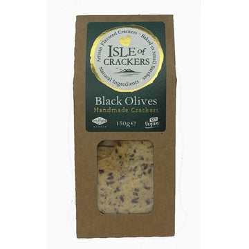 Isle of Crackers Black Olive Flaxseed Crackers