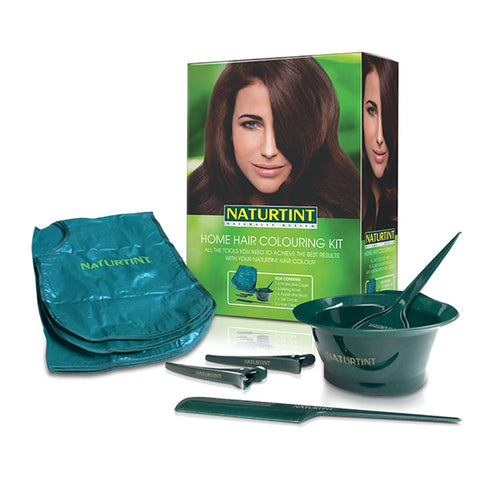 Naturtint Home Hair Colouring Kit with mixing bowl, clips, comb and bib.