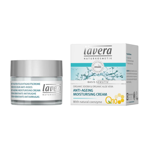 jar of Lavera Basis Anti Ageing Moisturising Cream
