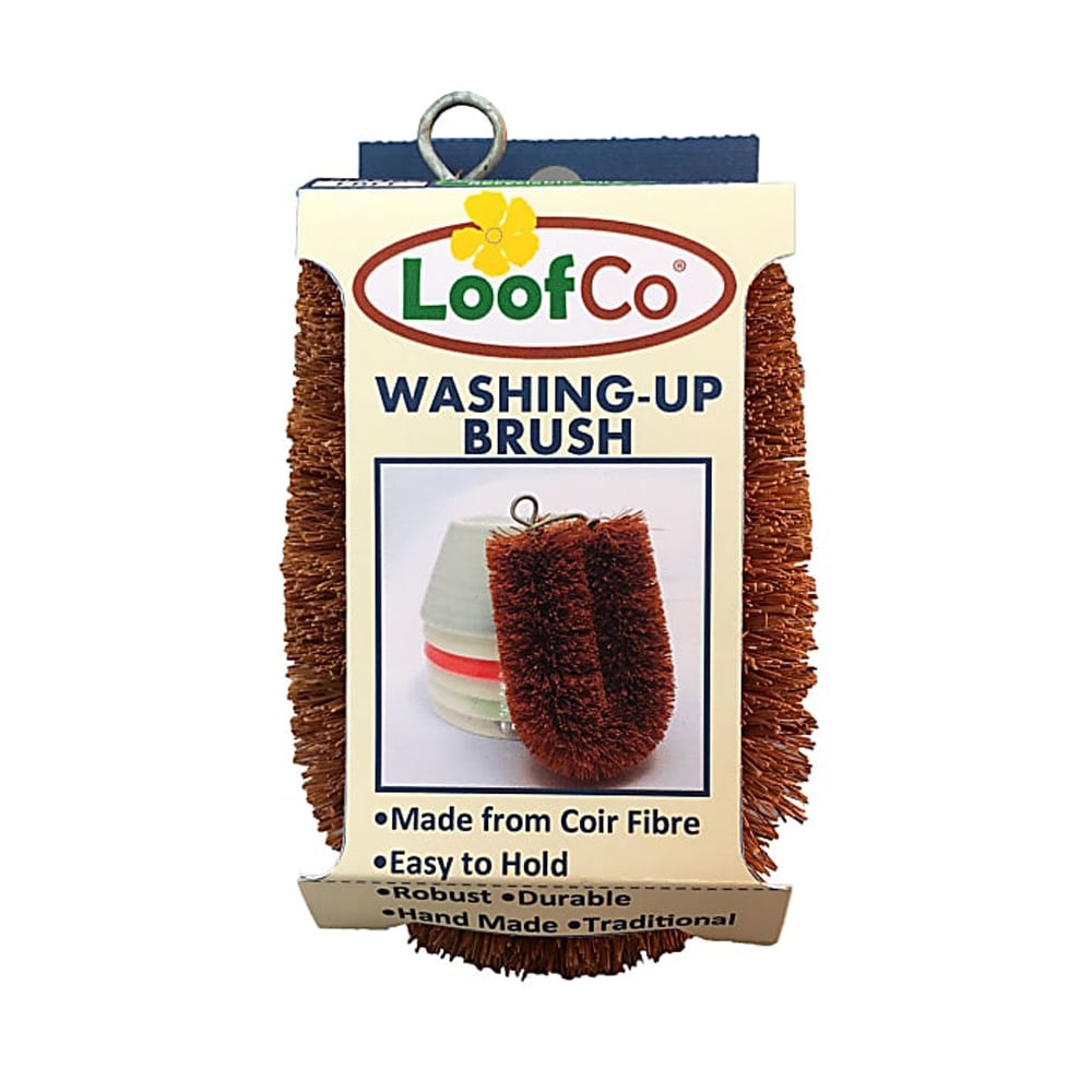 LoofCo Washing Brush in yellow packaging with white background