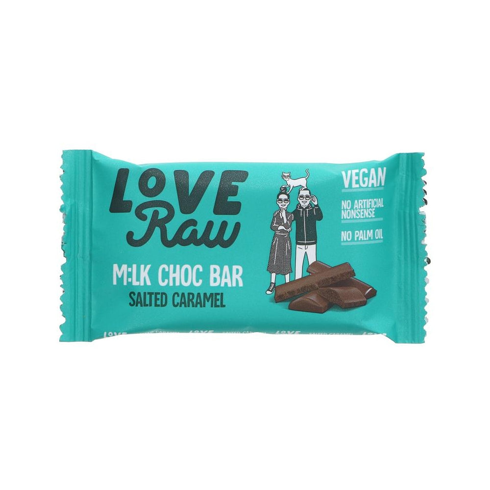 Love Raw Salted Caramel Milk Chocolate Bar