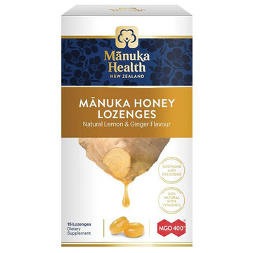 Manuka Honey with Ginger &amp; Lemon Lozenges