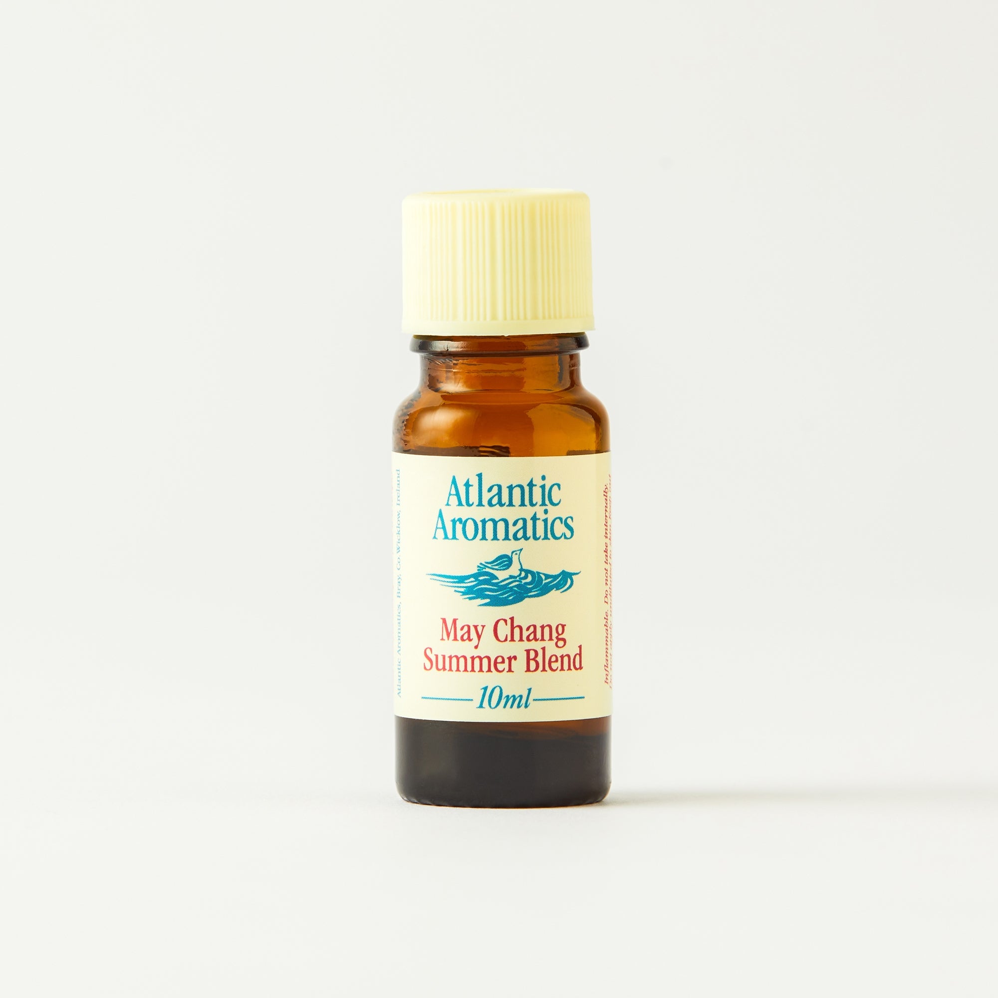 bottle of Atlantic Aromatics May Chang Summer Blend Essential Oil