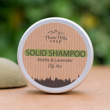 Three Hills Soap Solid Shampoo for Oily Hair – Nettle and Lavender