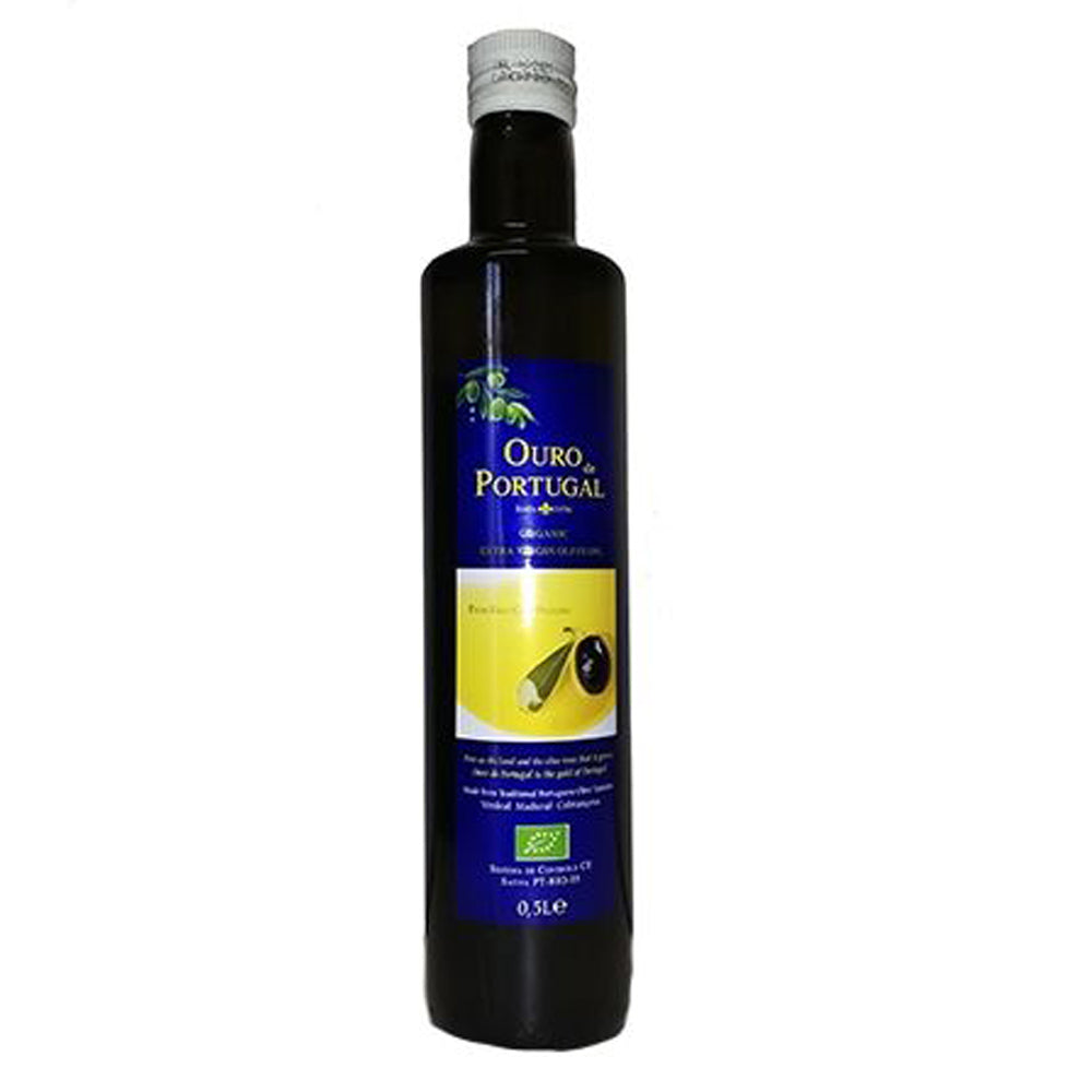 Bottle of Ouro de Portugal Organic Extra Virgin Olive Oil