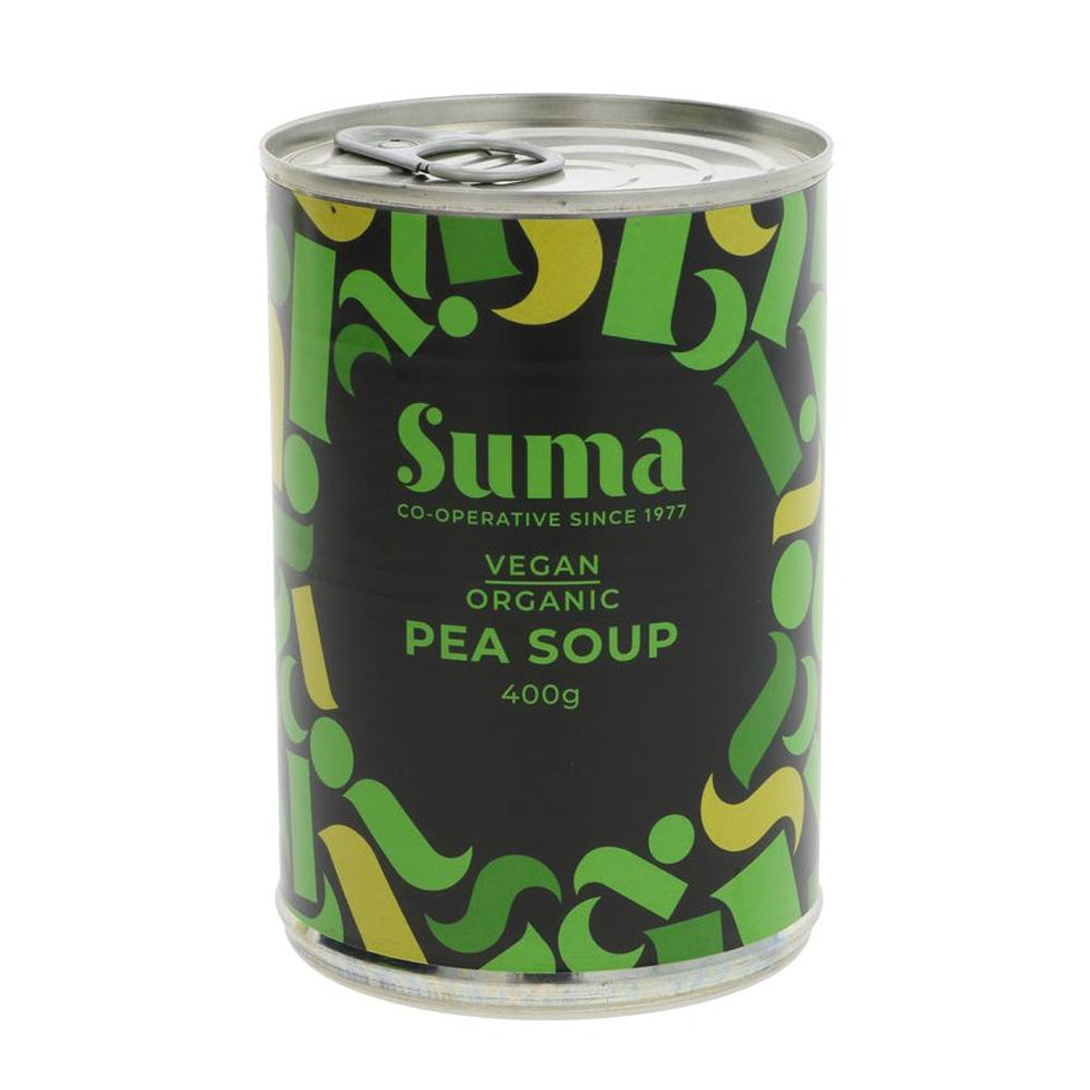 can of Suma Organic Pea Soup