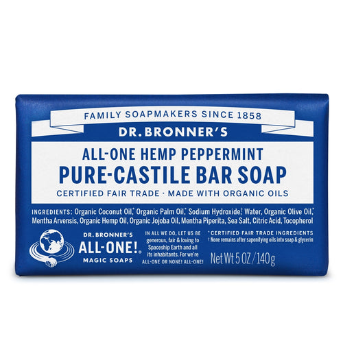 Bar of Dr. Bronner Peppermint Pure Castile Soap